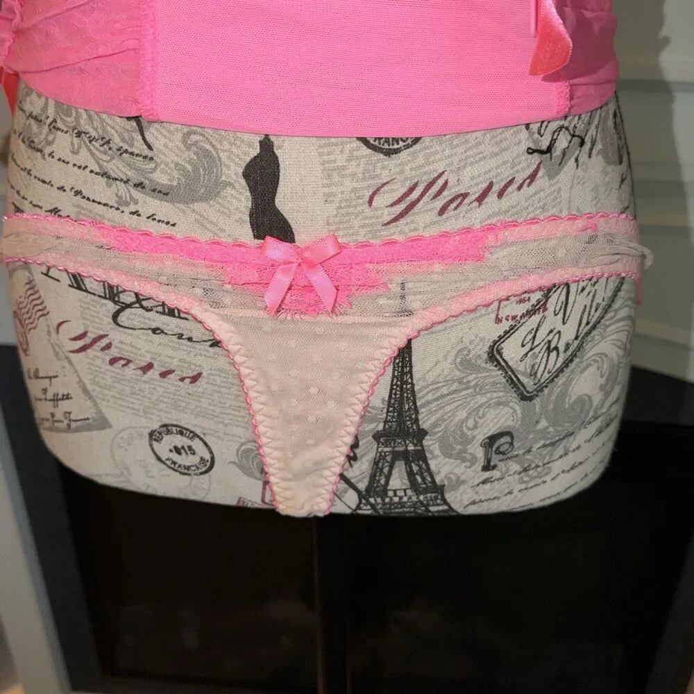 Victoria's Secret Sexy Little Things Ruched Teddy Lingerie Garter Belt SIip